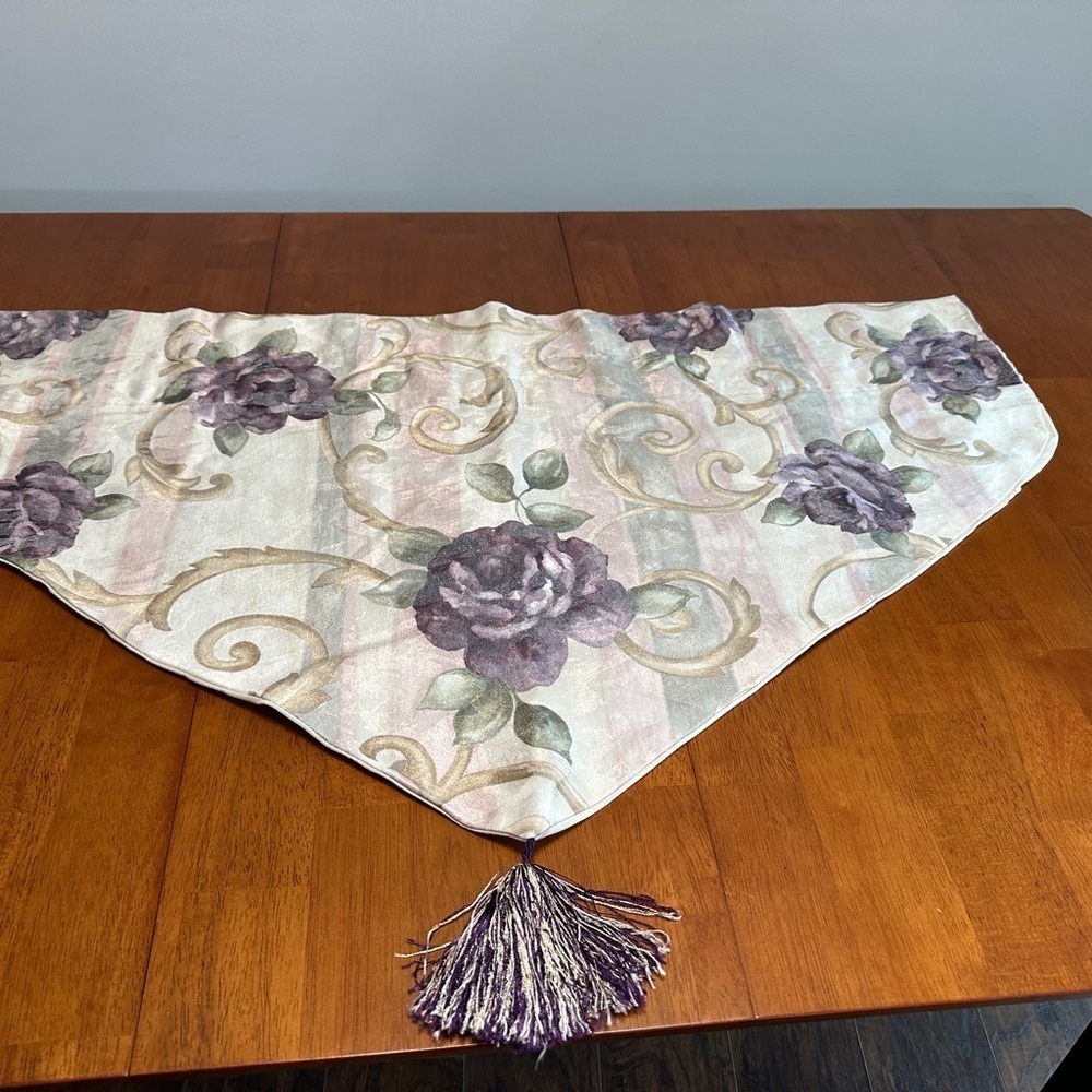 Croscill Elegant Floral Valence with Tassels